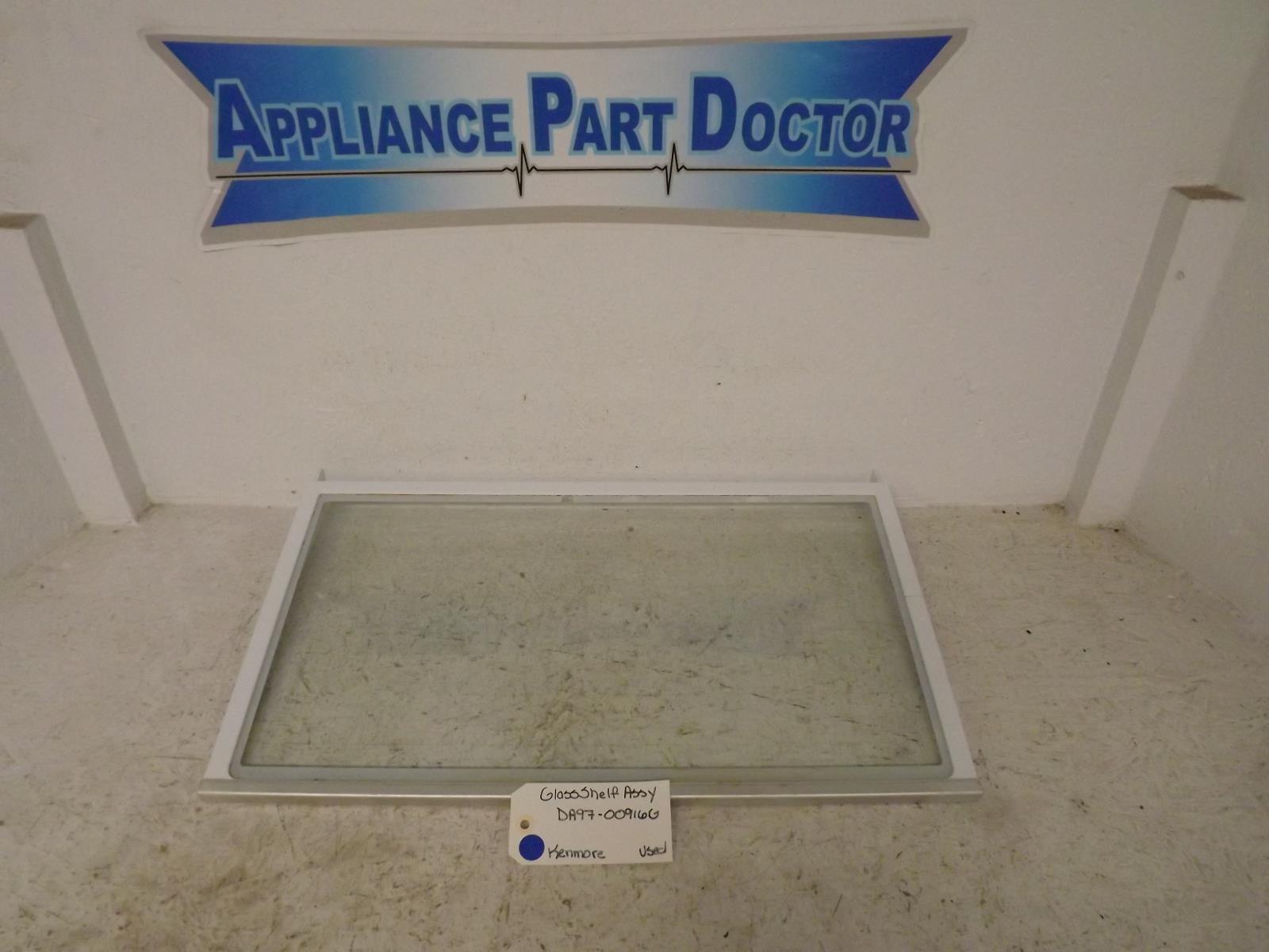 Kenmore Refrigerator DA97-00916G Glass Shelf Assy Used Kenmore Refrigerator DA97-00916G Glass Shelf Assy Used